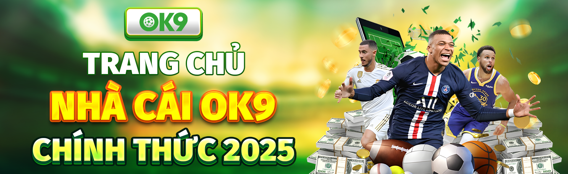 Banner trang chủ nhà cái Ok9 chính thức năm 2025